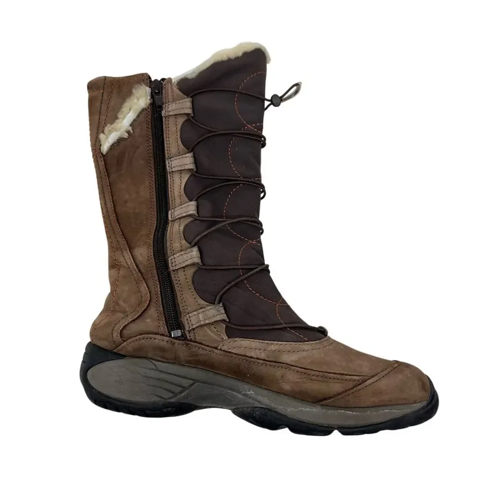 Women's Merrell Boots Encore Apex Coffee Bean Waterproof Insulated Snow 7